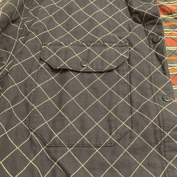 Quiksilver Quilted Jacket Shirt Size M Regular Fit Blue - Picture 3 of 7